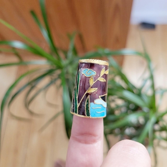 *RARE* Vintage Cloisonne Bird Duck Thimble - Picture 5 of 8